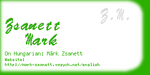 zsanett mark business card